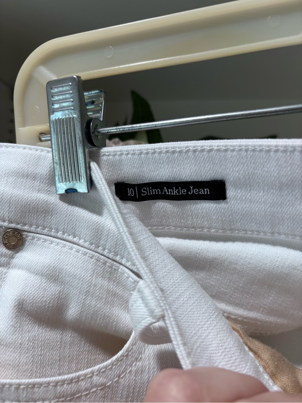 Talbots Slim Skinny Jeans White sz 10 - Picture 5 of 6